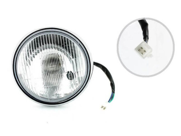 Koplamp unit Dax met chrome ring