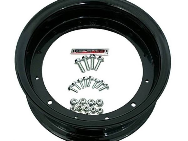 Alu velg Dax type 10 inch zwart 2 delig