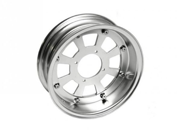 Alu velg 3.50-10 inch 2 delig met 8 spaaks naaf ster