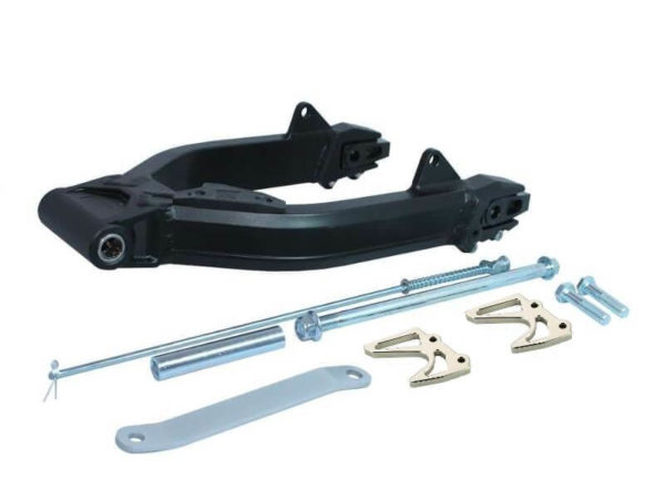 Alu achterbrug +6cm Racing zwart Dax