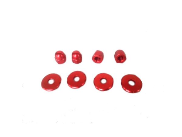 Schokbreker moeren M10x1.25 en ringen set van 4