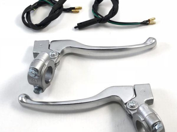 Koppeling en rem hevel set zilver
