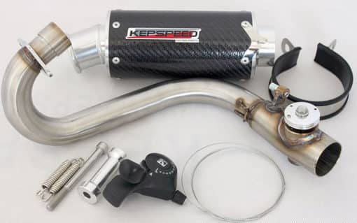 Uitlaat bovenlangs Carbon kort met sound adjust Monkey
