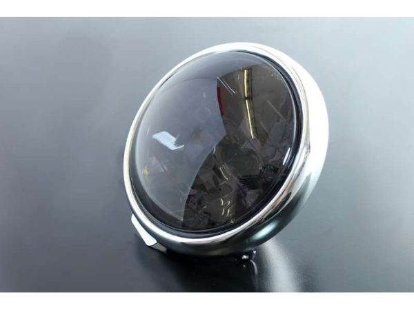 Diamond koplamp unit Dax smoked met chrome ring