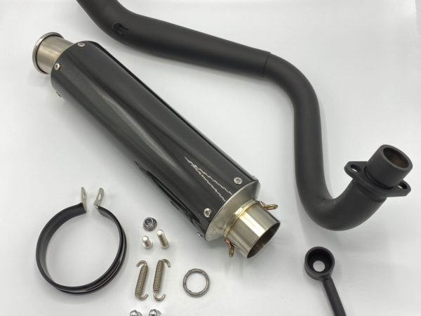 Uitlaat Smooth Carbon onderlangs