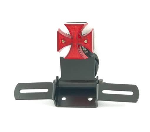 Achterlicht led Iron cross met plaat houder