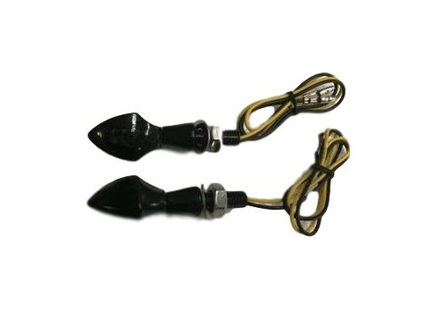 Set smoked mini led knipperlichten zwart
