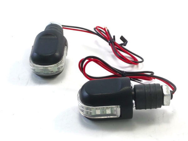 Set knipperlichten led zwart metaal