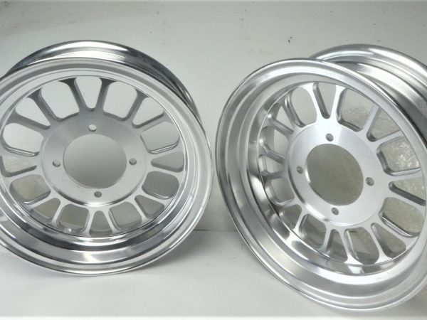 Alu velgen set zilver 2.75 en 3.50 x 10 inch Tubeless