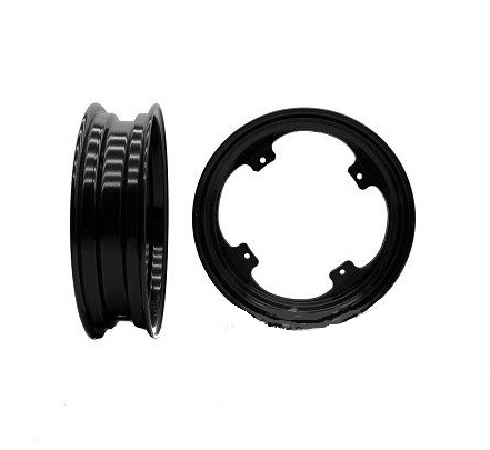 Dax alu velgen set zwart 2.75 en 3.50 x 12 inch Tubeless