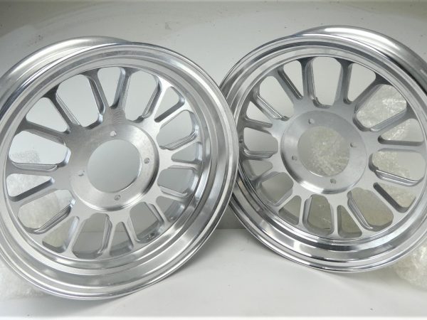 Alu velgen set zilver 2.75 en 3.50 x 12 inch Tubeless