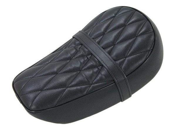 Monkey zadel diamond low zwart met zwarte bies